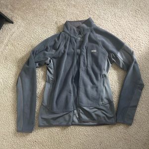 Gray FIGS fleece jacket